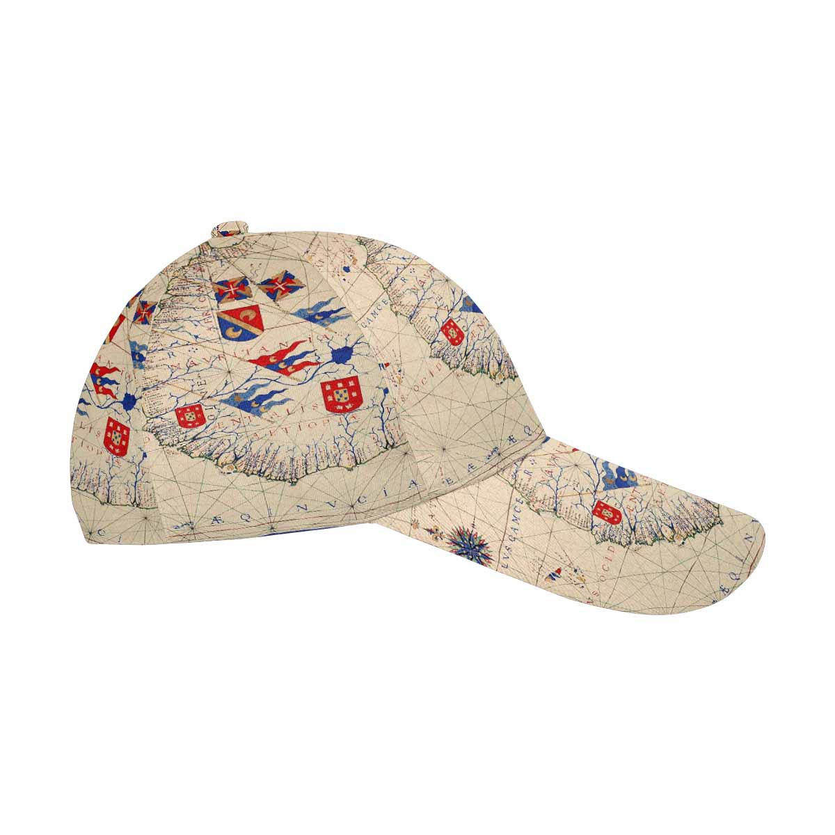 Antique Map design dad cap, trucker hat, Design 45
