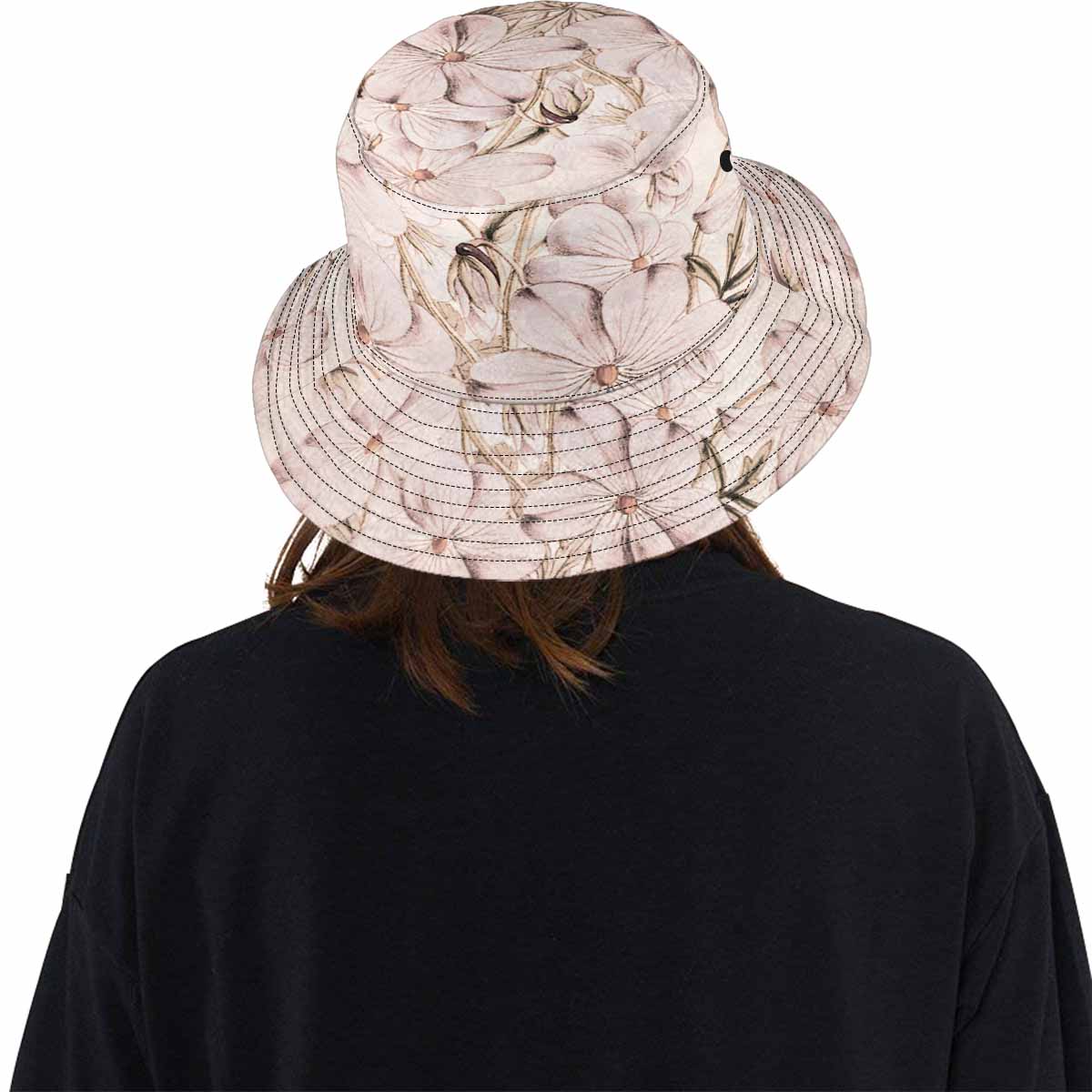 Vintage floral unisex bucket boonie Hat, outdoors hat, Design 13x   Unisex Bucket Boonie Hat