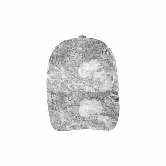 Antique Map design dad cap, trucker hat, Design 26