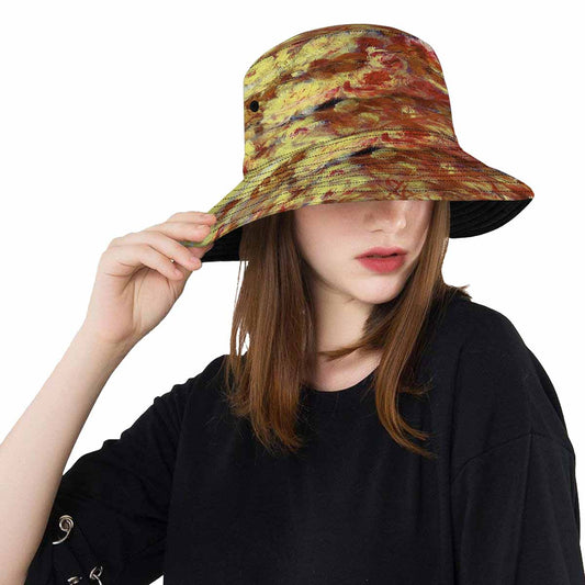 Vintage floral unisex bucket boonie Hat, outdoors hat, Design 11