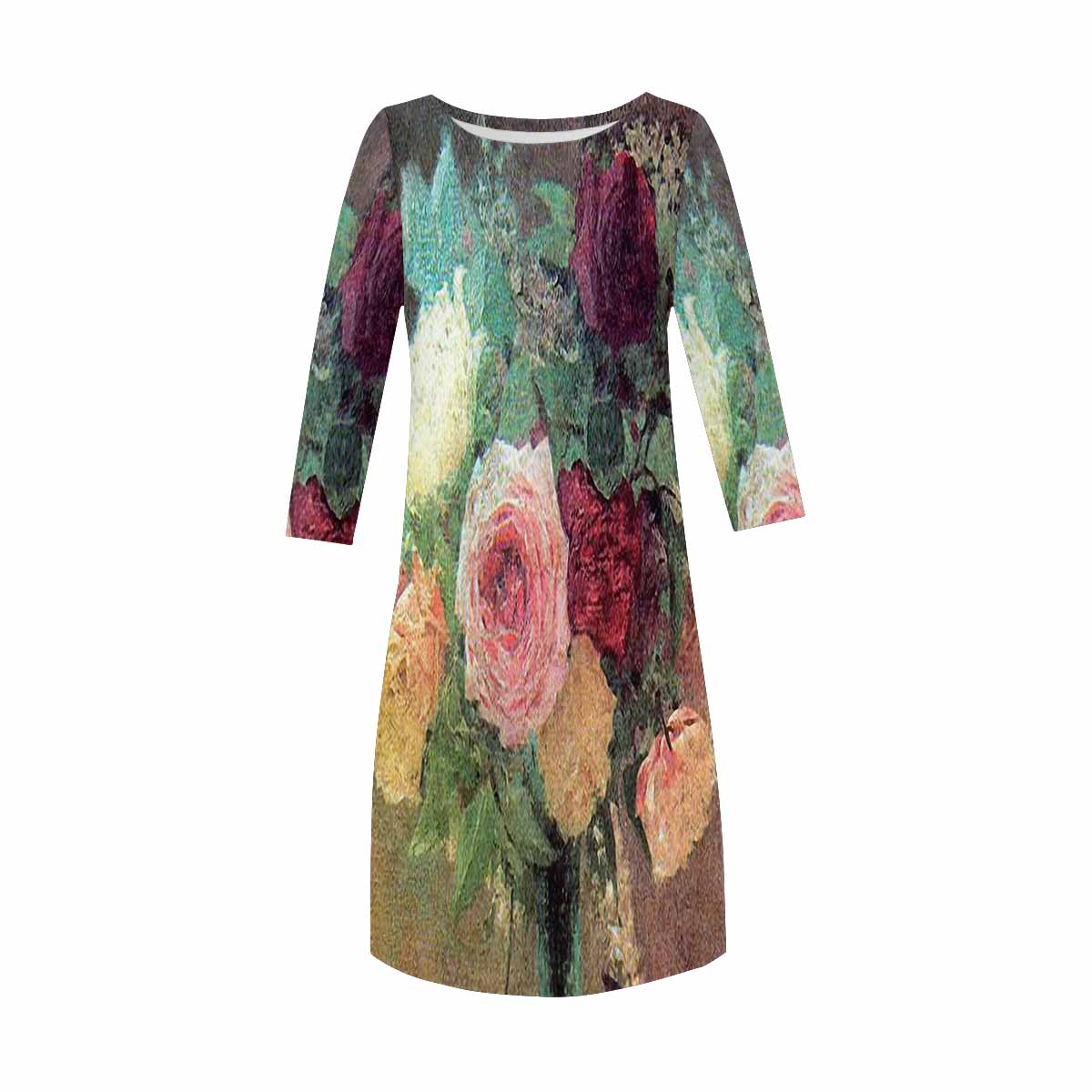 Vintage floral loose dress, model D29532 Design 29
