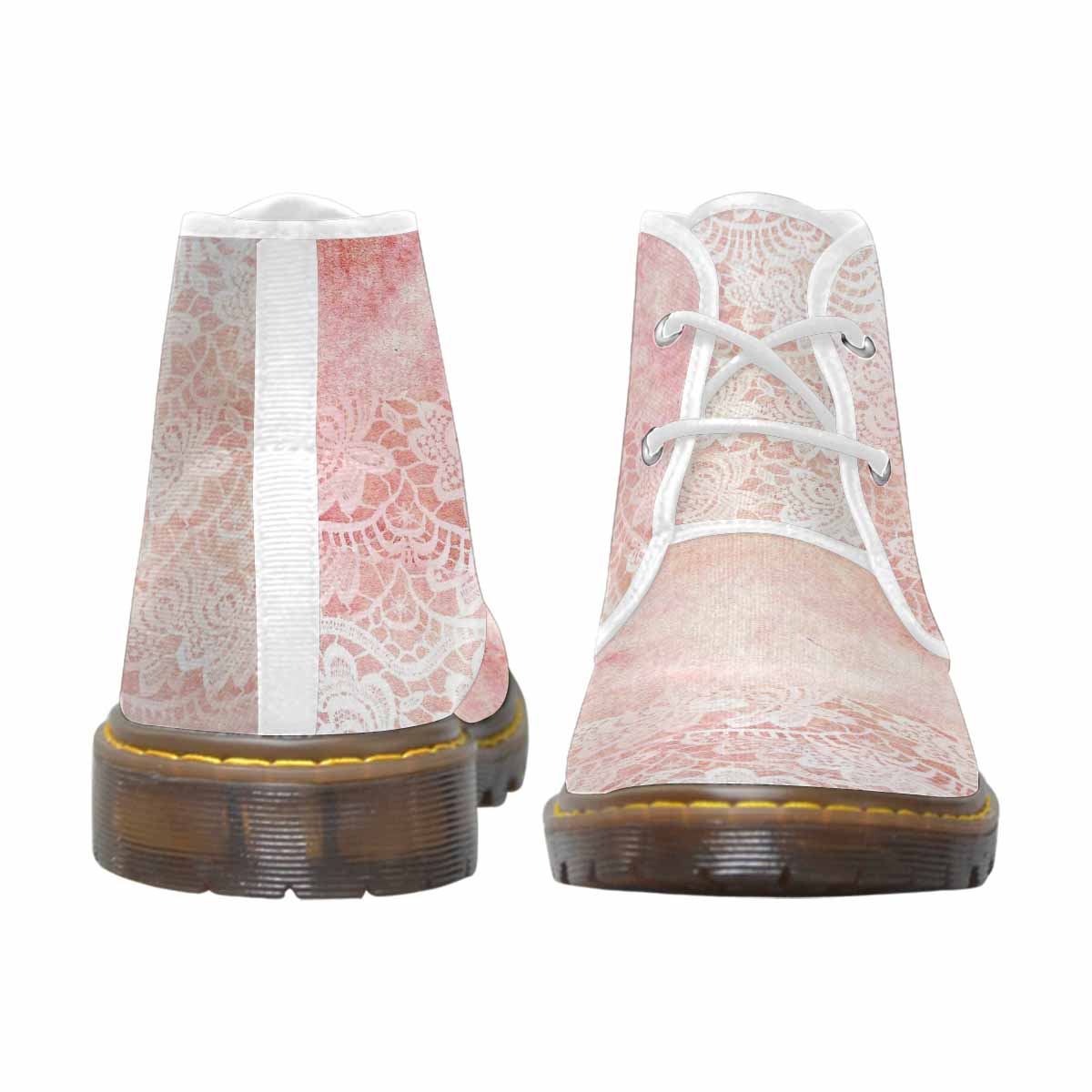 Lace Print, Cute comfy womens Chukka boots, design 38
