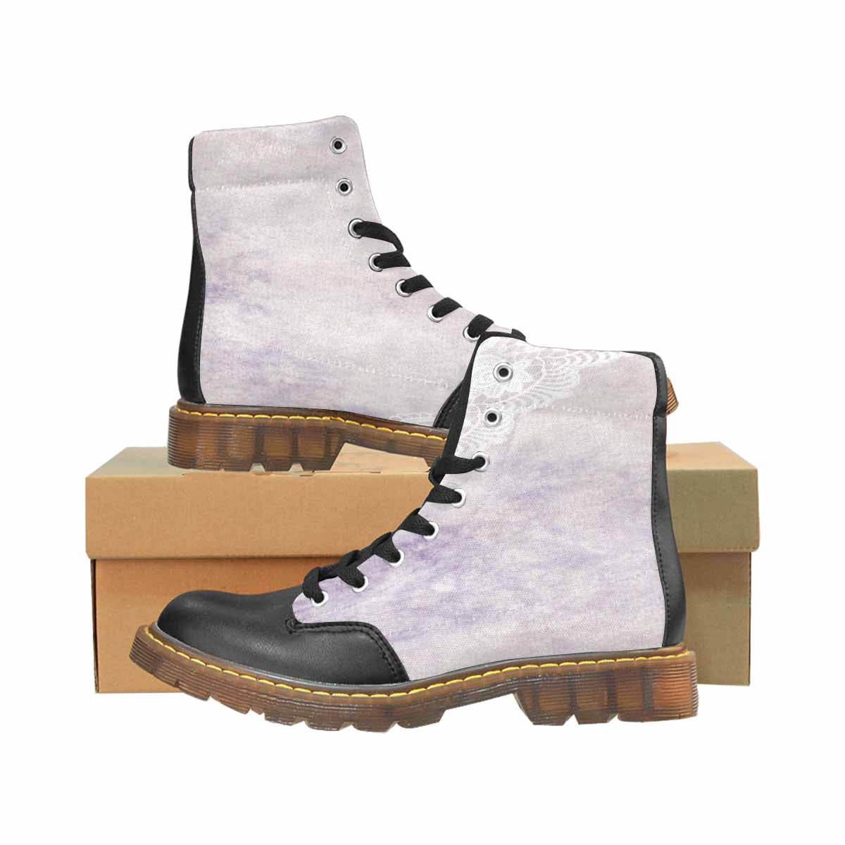 Victorian lace print, cute but tough, Winter walk about  boots, design 40