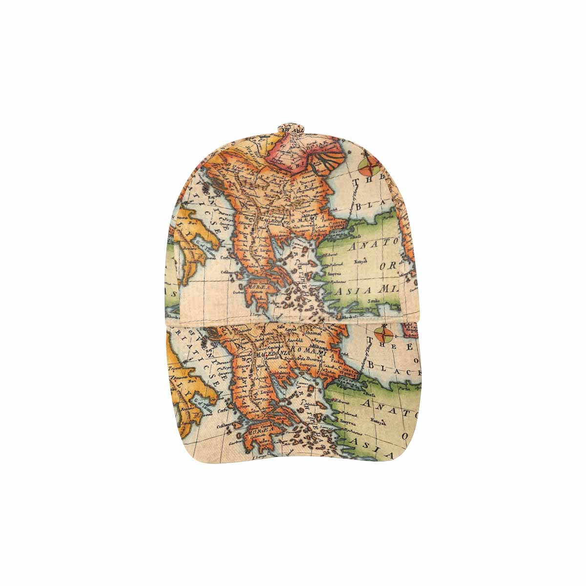 Antique Map design dad cap, trucker hat, Design 22