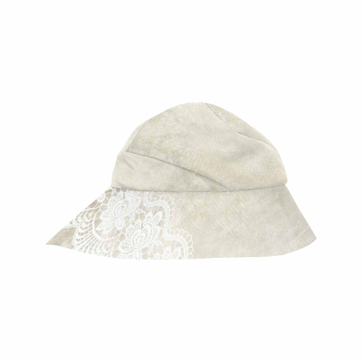 Victorian lace print, wide brim sunvisor Hat, outdoors hat, design 27