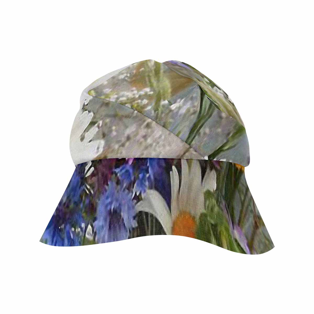 Vintage floral wide brim sunvisor Hat, outdoors hat, Design 02