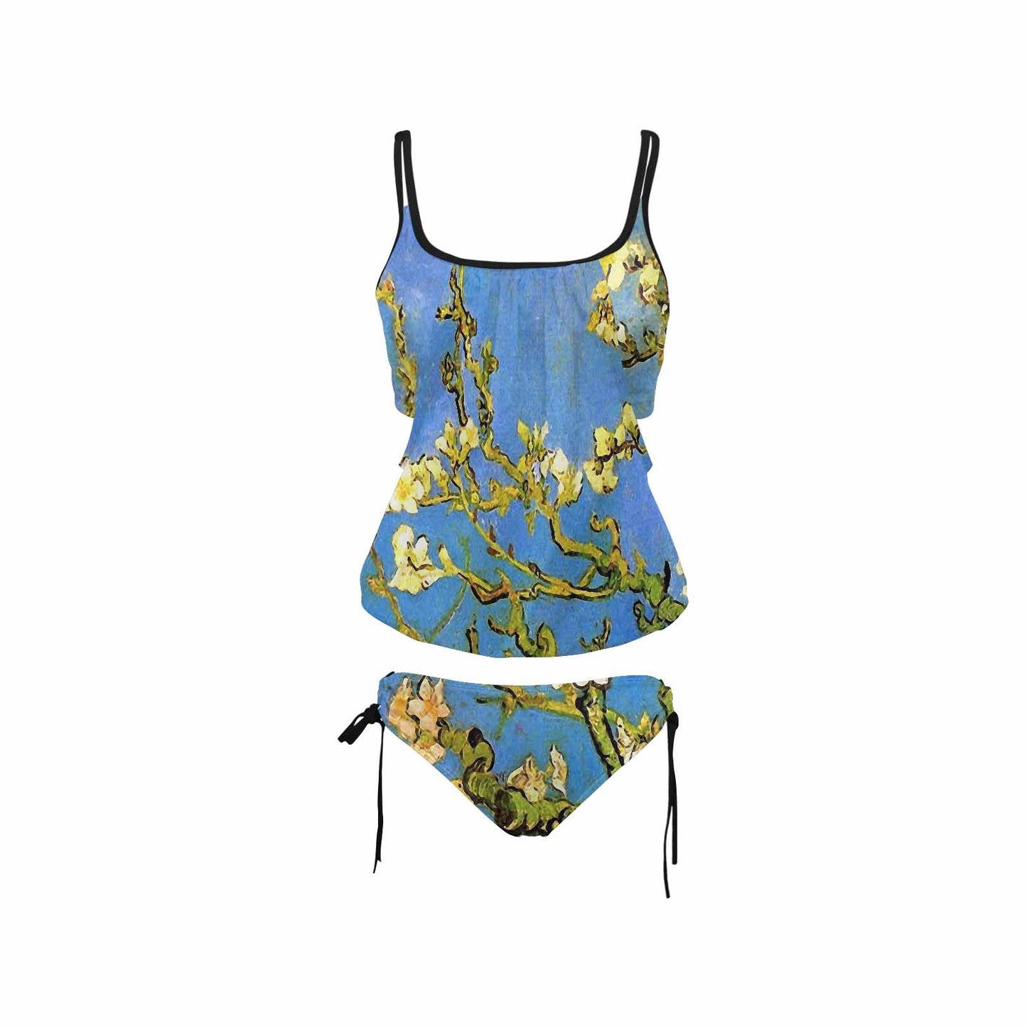 Vintage floral,cover belly tankini beach wear, swim wear, Design 20