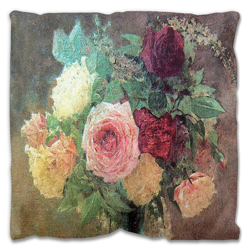 Vintage floral Outdoor Pillows, throw pillow, mildew resistance, various sizes, Design 29