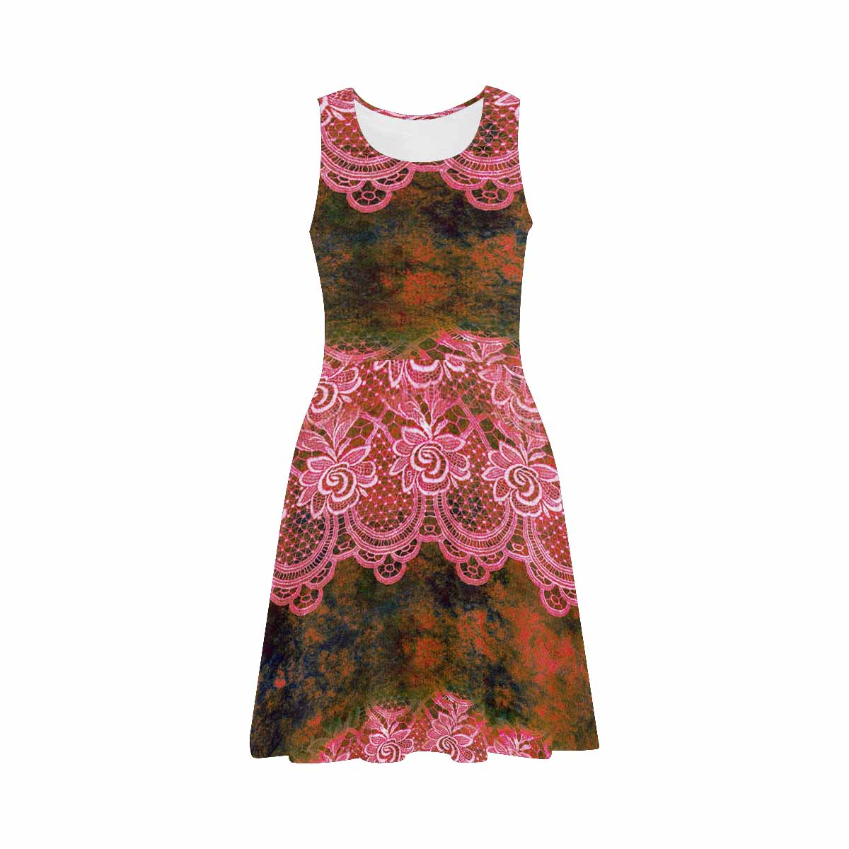 Victorian printed lace summer dress, Design 32