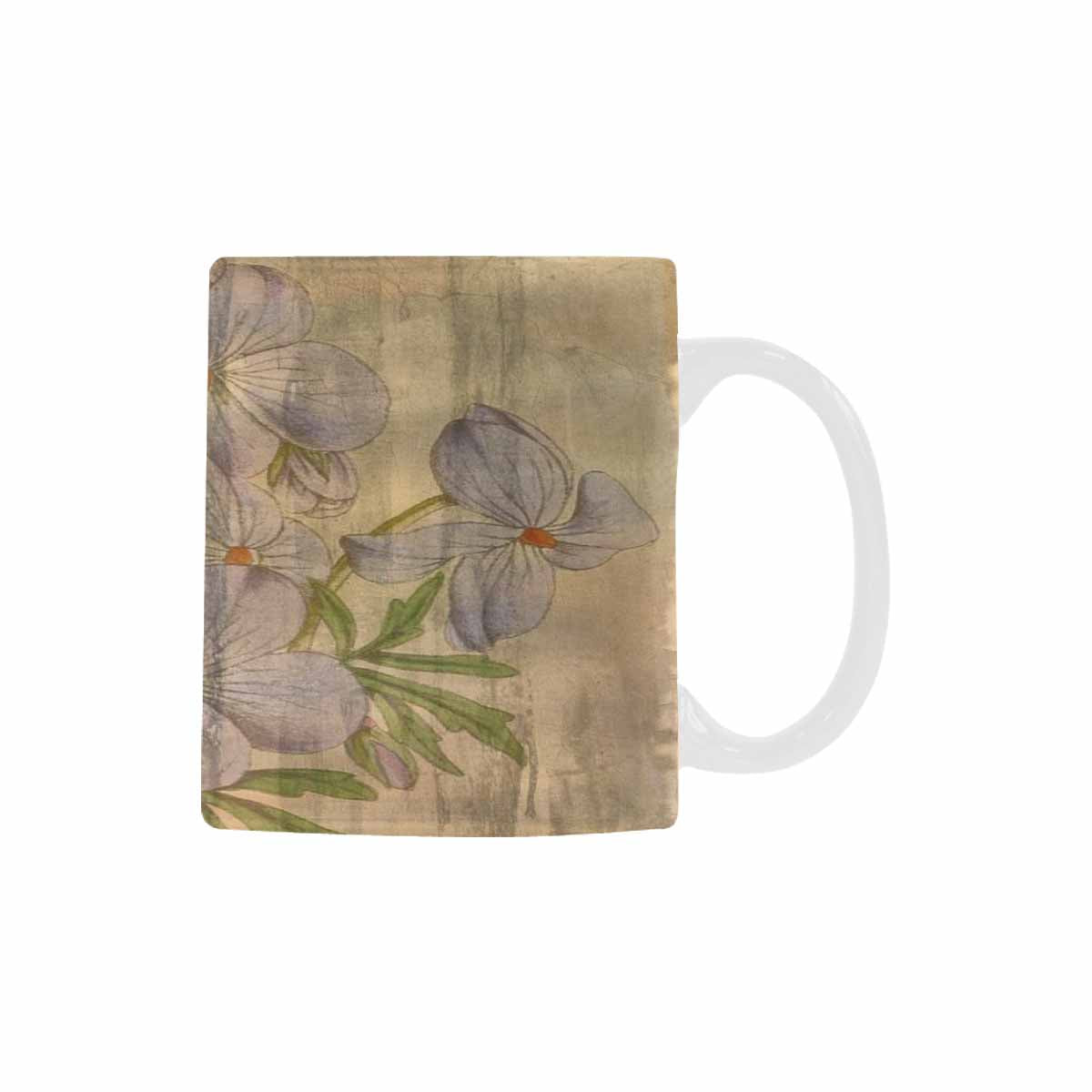 Vintage floral coffee mug or tea cup, Design 13xx