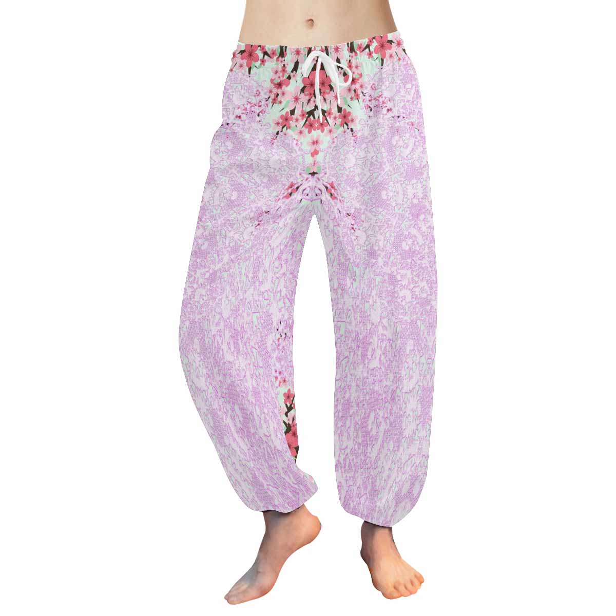 Victorian lace print Haram pants, loose comfy pants design 09