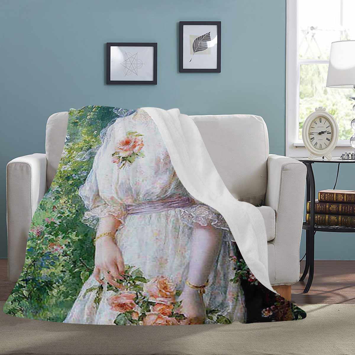 Victorian Lady Design BLANKET, LARGE 60 in x 80 in, Reverie