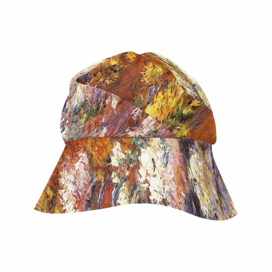 Vintage floral wide brim sunvisor Hat, outdoors hat, Design 57
