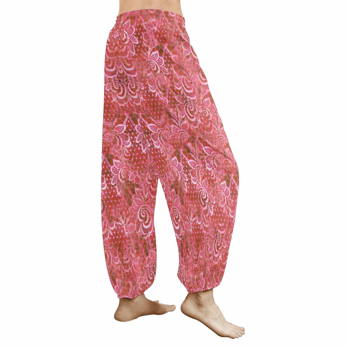 Victorian lace print Haram pants, loose comfy pants design 33