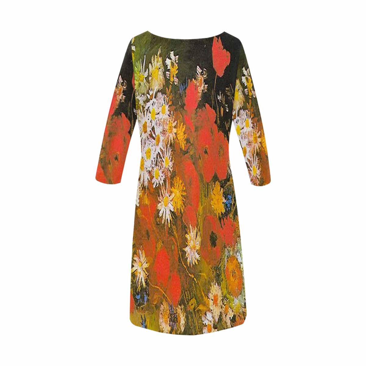 Vintage floral loose dress, XS to 3X plus size, model D29532 Design 60