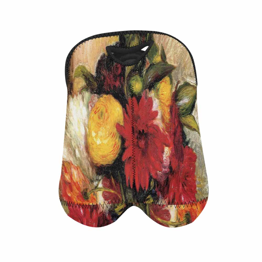 Vintage floral 2 bottle wine bag, Design 25