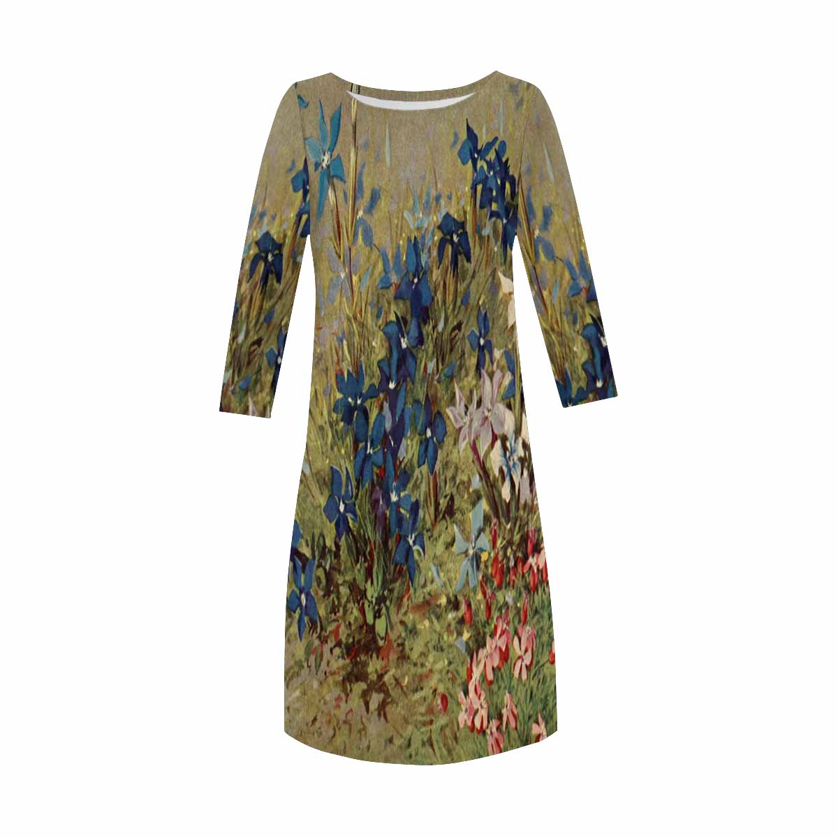 Vintage floral loose dress, model D29532 Design 39