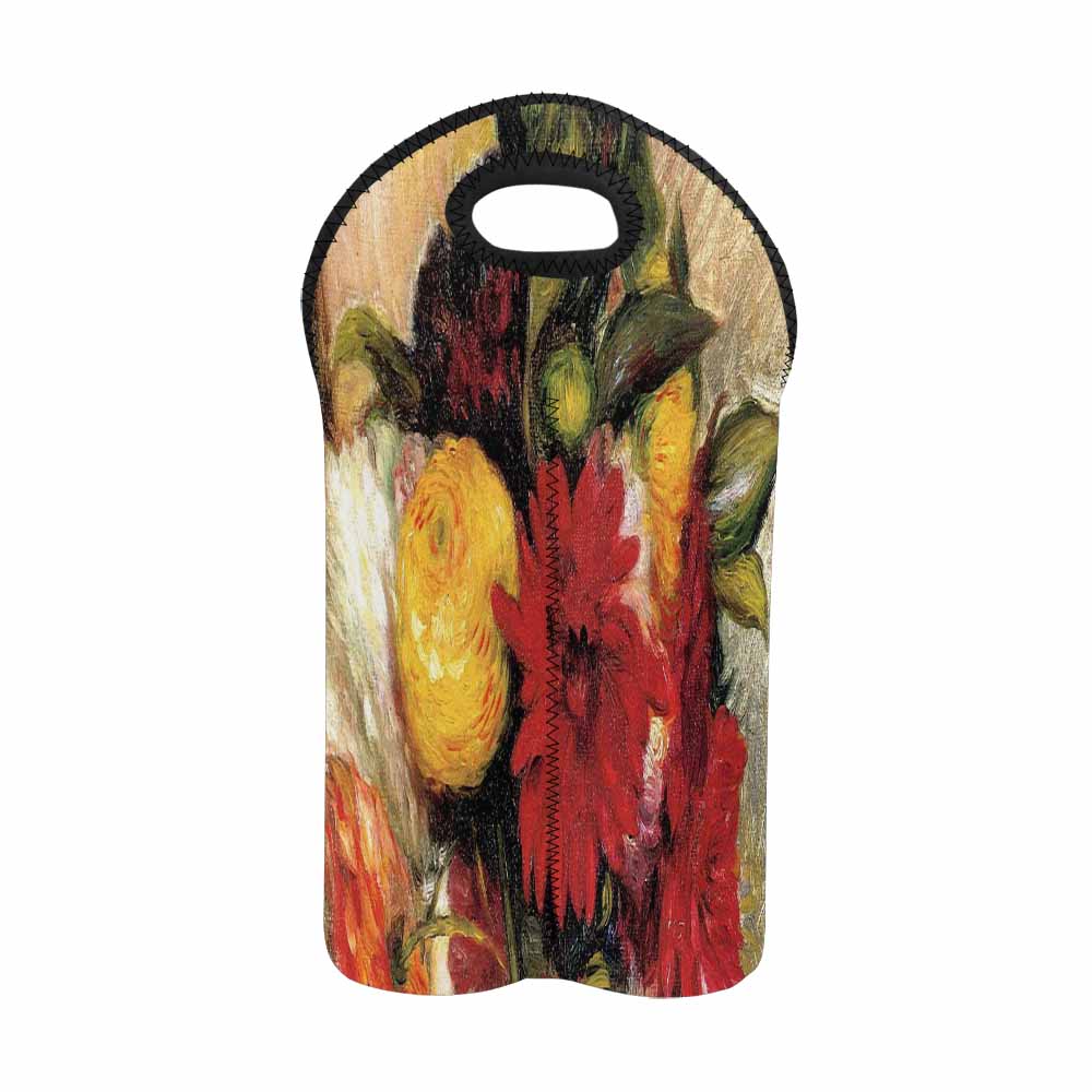 Vintage floral 2 bottle wine bag, Design 25