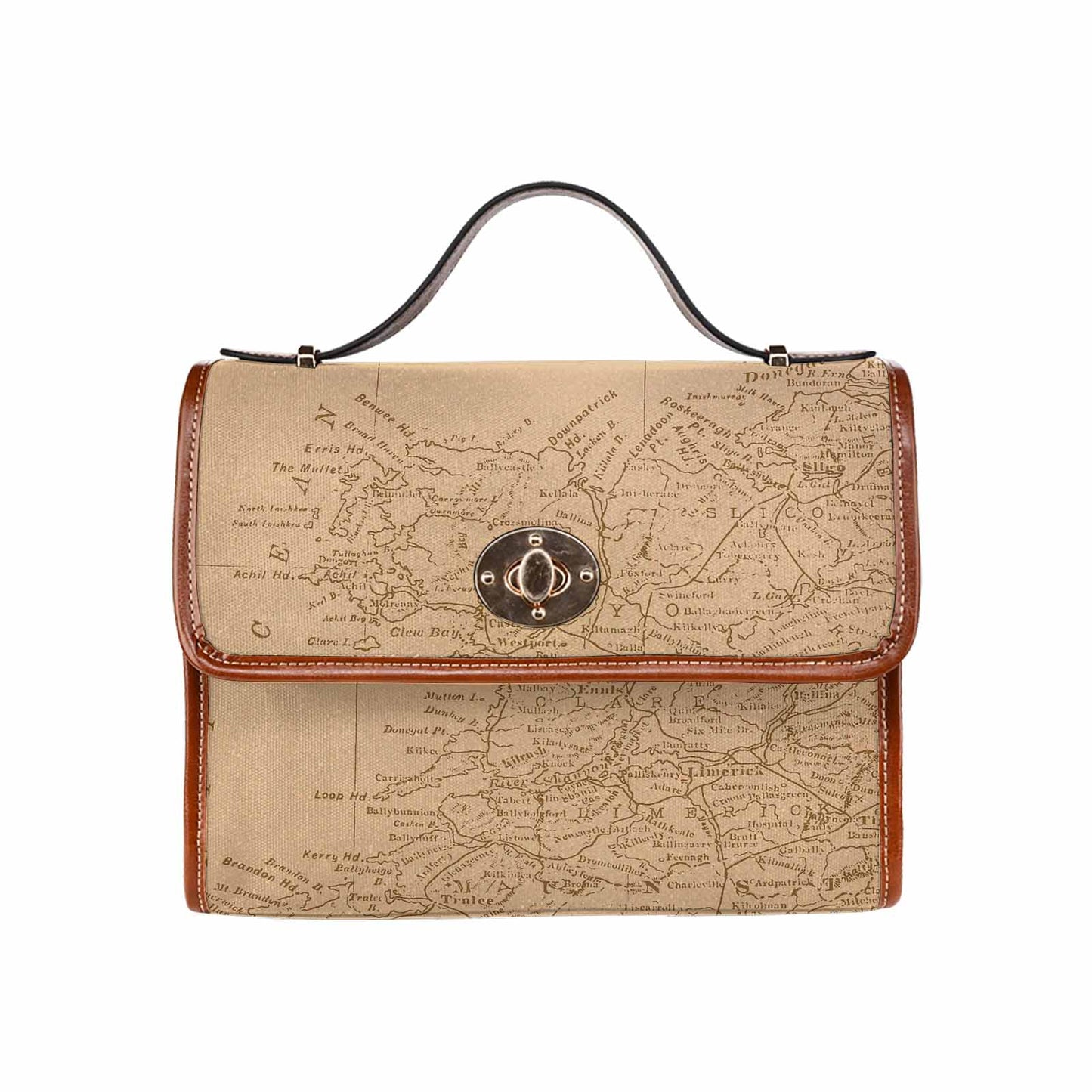Antique Map Handbag, Model 1695341, Design 51
