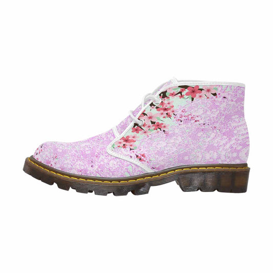 Lace Print, Cute comfy womens Chukka boots, design 09
