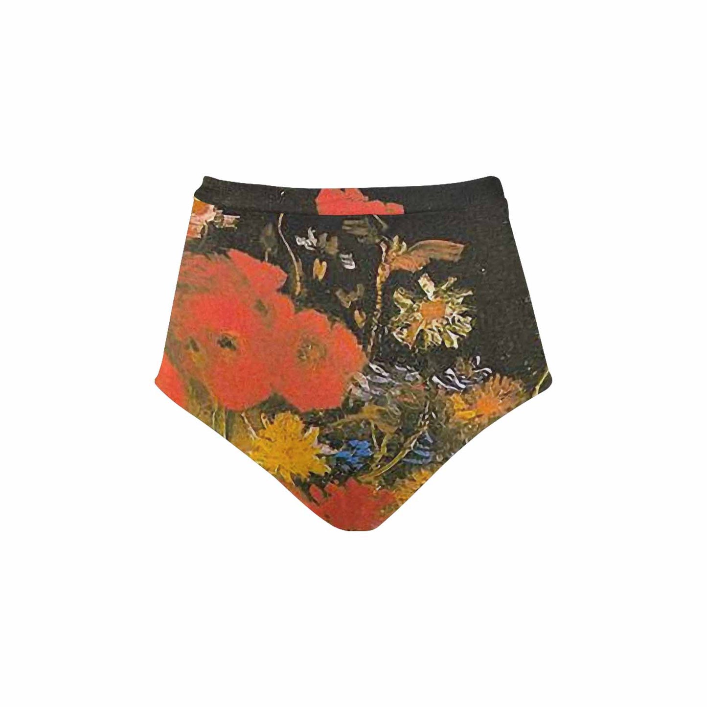 Vintage floral High waist bikini bottom, Design 60