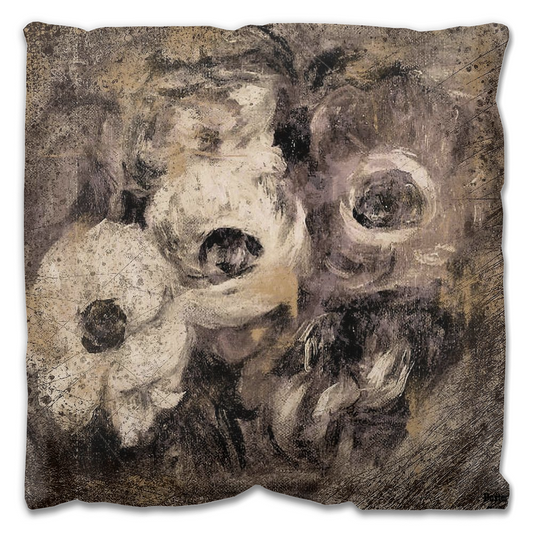 Vintage floral Outdoor Pillows, throw pillow, mildew resistance, various sizes, Design 16