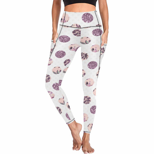 Floral 2, active wear leggings, outside surge, design 31