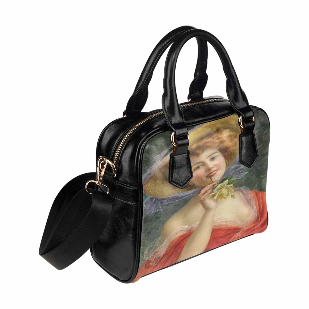 Victorian Lady design handbag, Mod 19163453, Young Girl with a Rose