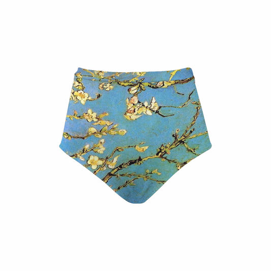 Vintage floral High waist bikini bottom, Design 20
