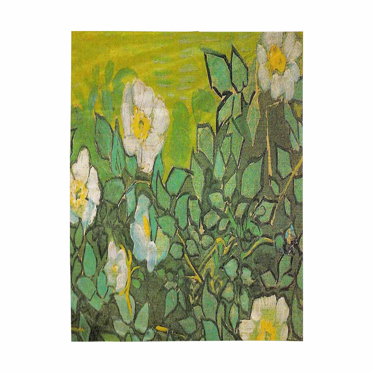 Vintage floral TAPESTRY, LARGE 60 x 80 in, Vertical, Design 01