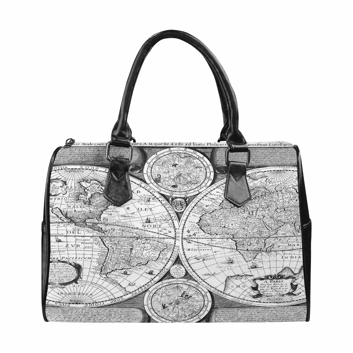 Antique Map design Boston handbag, Model 1695321, Design 29
