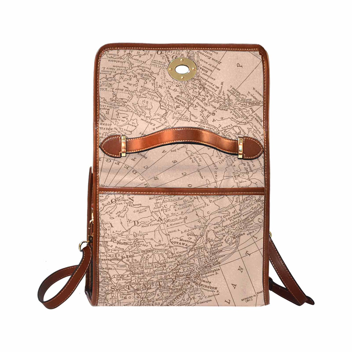 Antique Map Handbag, Model 1695341, Design 53