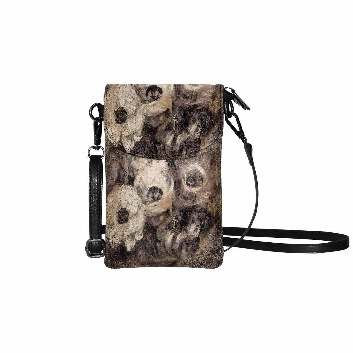 Vintage Floral cell phone purse, mobile purse, Design 16