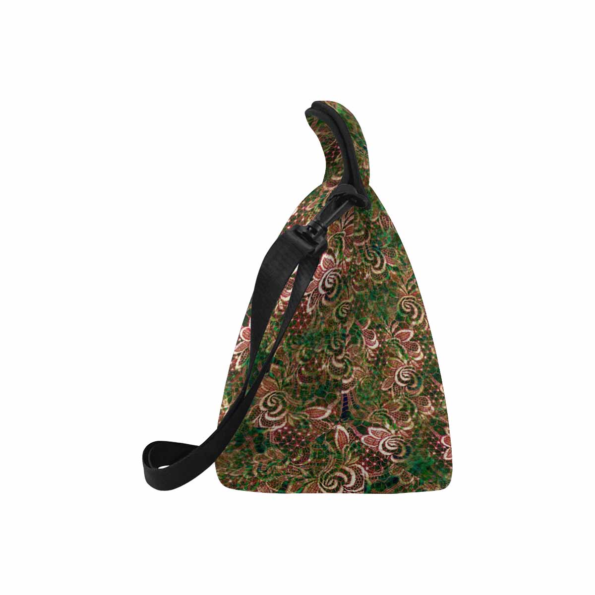 Victorian lace print insulated lunch bag, design 34