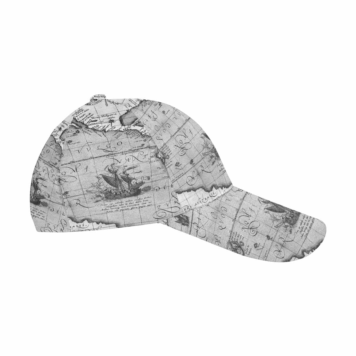 Antique Map design dad cap, trucker hat, Design 44