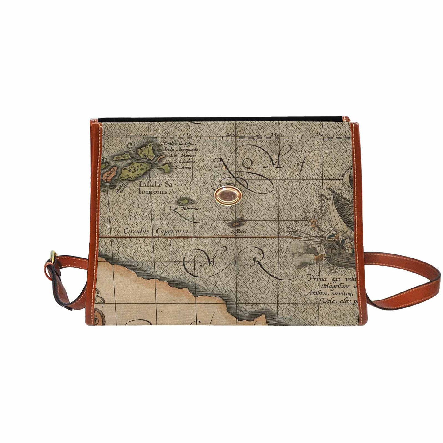 Antique Map Handbag, Model 1695341, Design 46