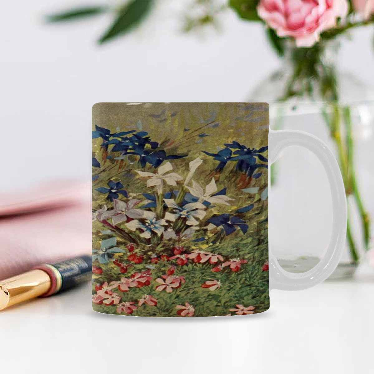 Vintage floral coffee mug or tea cup, Design 39