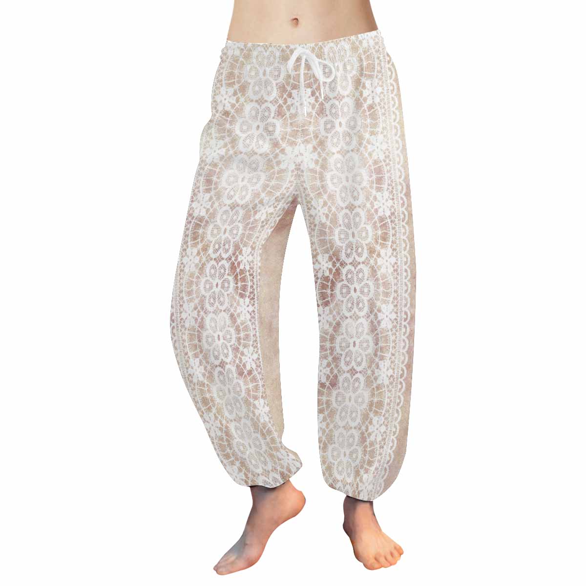 Victorian lace print Haram pants, loose comfy pants design 35