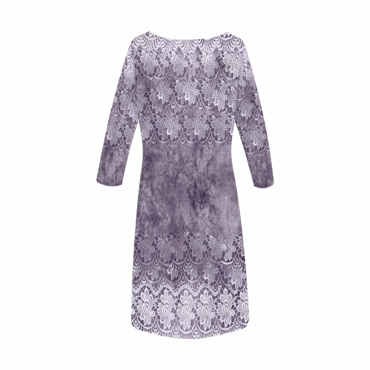 Victorian printed lace loose dress, Design 39