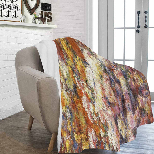 Vintage Floral BLANKET, LARGE 60 in x 80 in, Design 57 C50