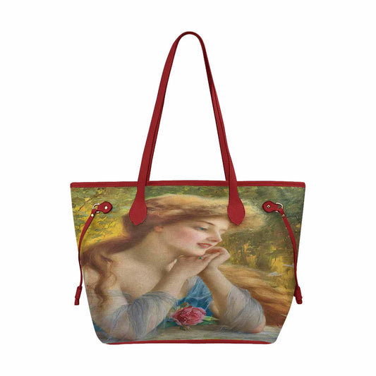 Victorian Lady Design Handbag, Model 1695361, Reverie 2, RED TRIM