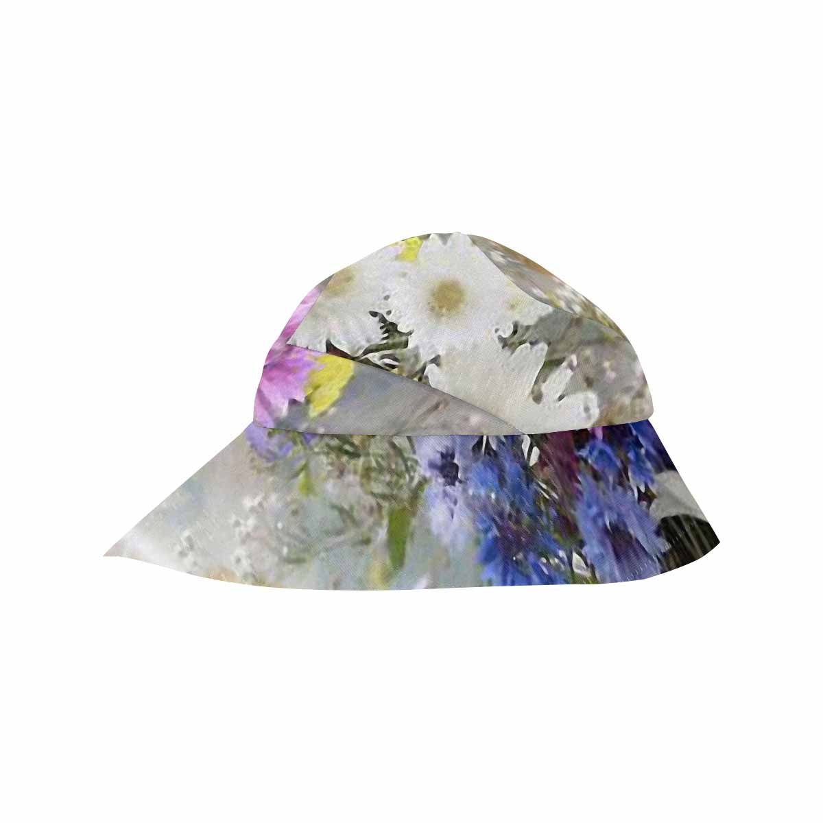 Vintage floral wide brim sunvisor Hat, outdoors hat, Design 02