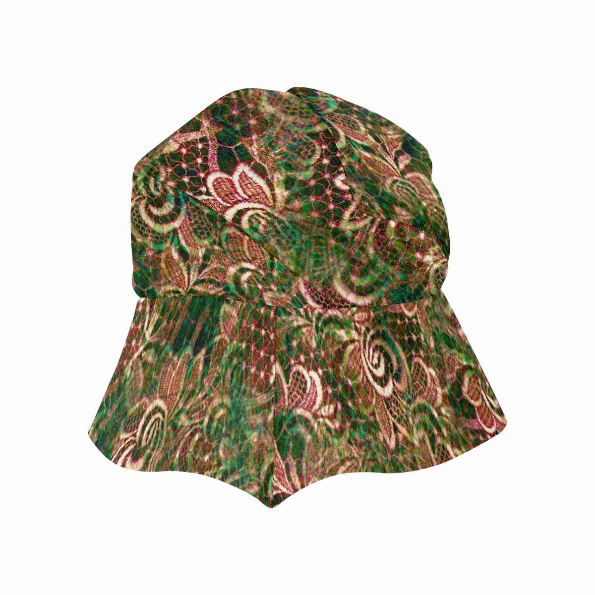 Victorian lace print, wide brim sunvisor Hat, outdoors hat, design 34