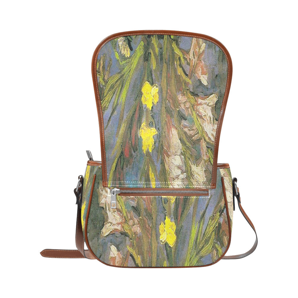 Vintage floral handbag, Design 59 Model 1695341 Saddle Bag/Large (Model 1649)