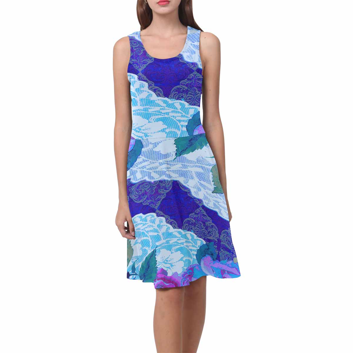 Victorian printed lace summer dress, Design 20