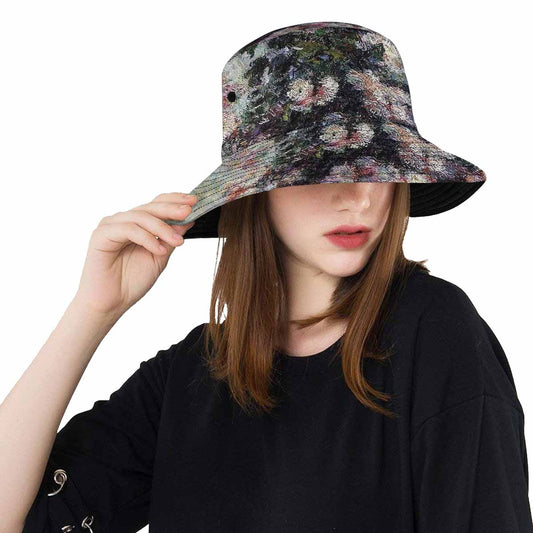 Vintage floral unisex bucket boonie Hat, outdoors hat, Design 44