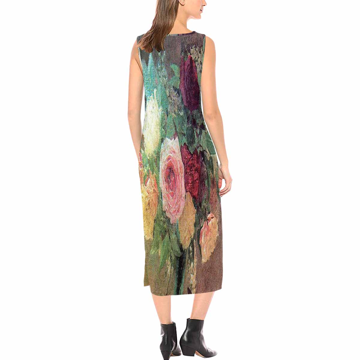 Vintage floral long dress, model D09538 Design 29
