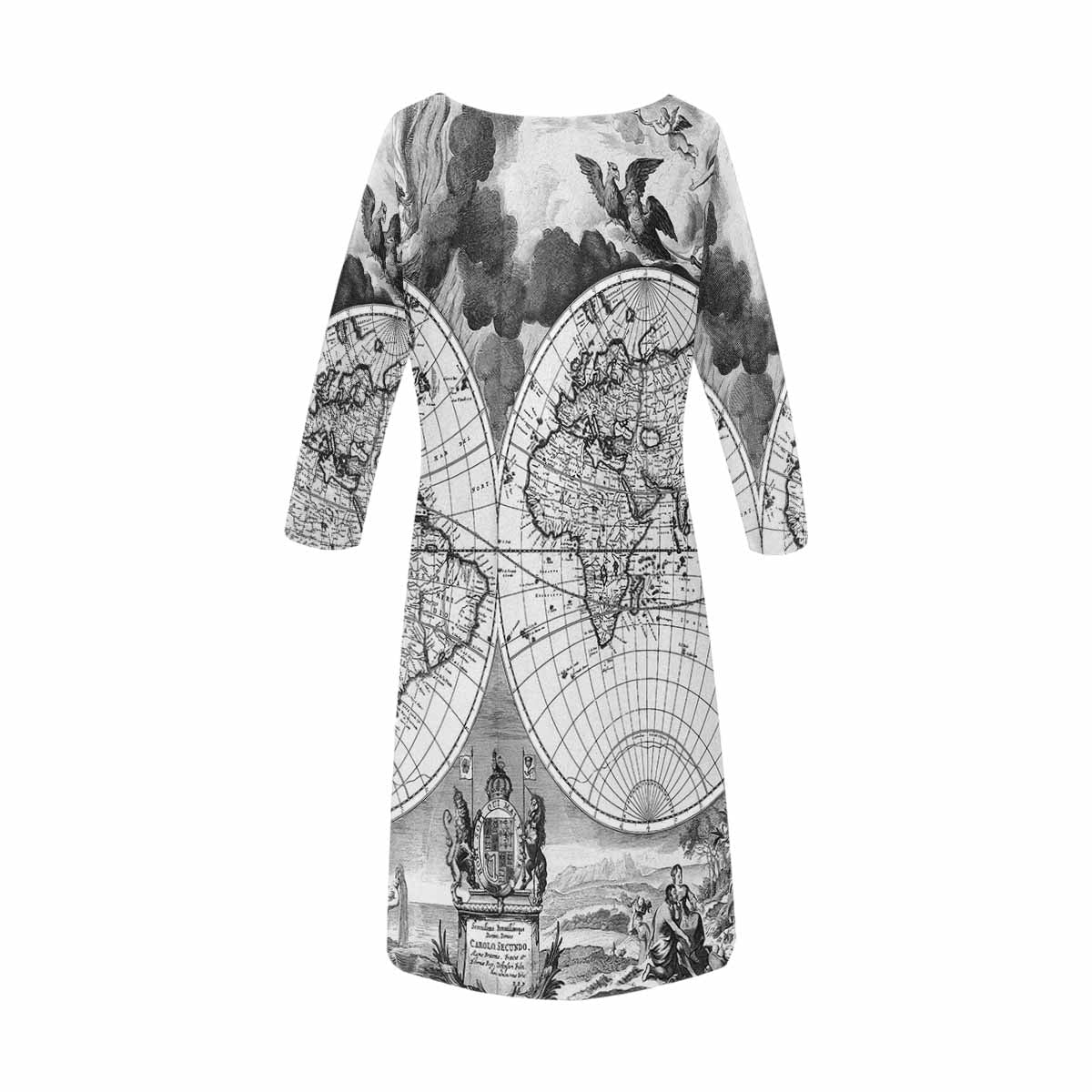 Antique Map loose dress, MODEL 29532, design 09