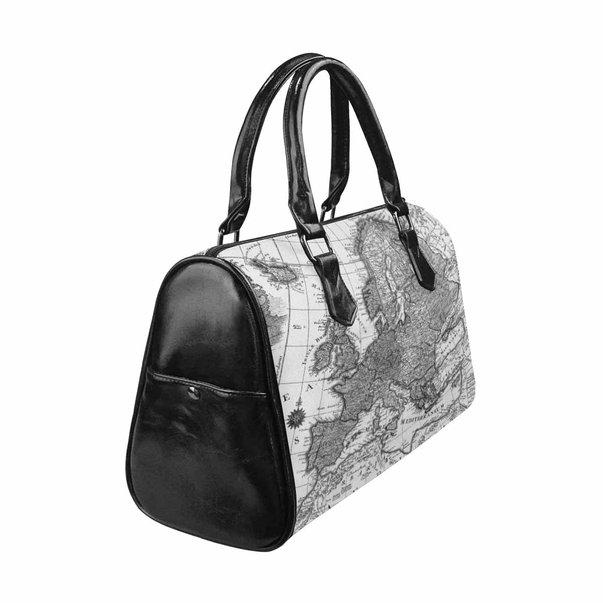 Antique Map design Boston handbag, Model 1695321, Design 41