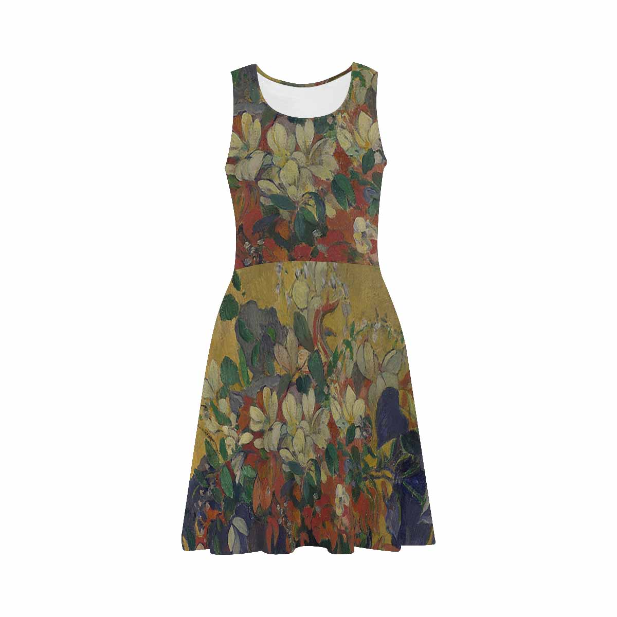 Vintage floral short summer flare dress,  XS to 3XL plus size, model D09534 Design 10